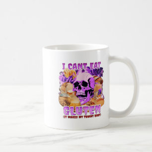 Grappig dat ik geen gluten kan eten, het doet mijn koffiemok