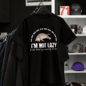 Grappig dat ik geen luie kat ben t-shirt