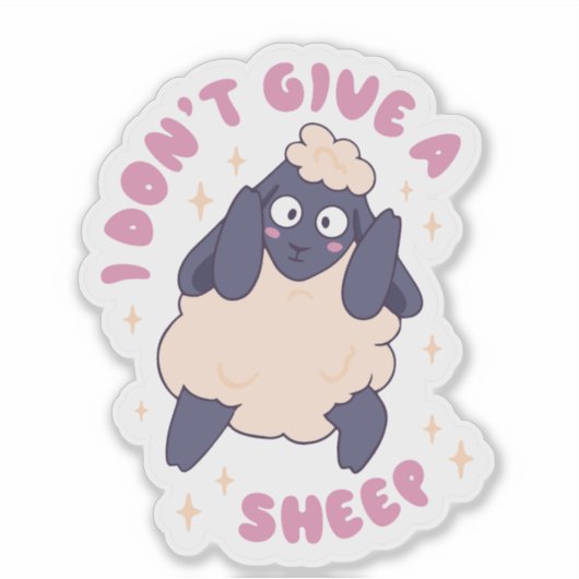 Grappig dat ik geen schaap geef sticker (Voorkant)