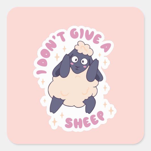 Grappig dat ik geen schaap geef vierkante sticker (Voorkant)