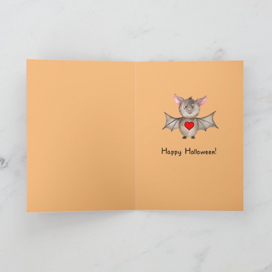 Grappig dat ik gek ben op jou Halloween Waterverf  Kaart (Binnen)