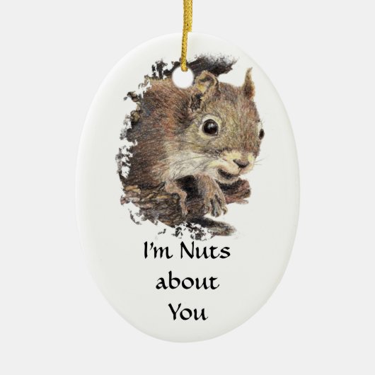 Grappig dat ik gek ben op jou. keramisch ornament (Voorkant)