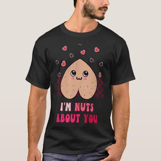 Grappig dat ik gek ben op jou, volwassen Valentijn T-shirt (Voorkant)