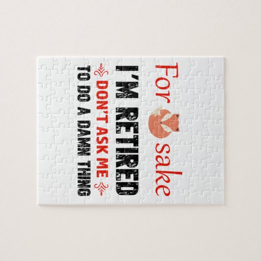 Grappig dat ik gepensioneerde design ben legpuzzel (Horizontaal)