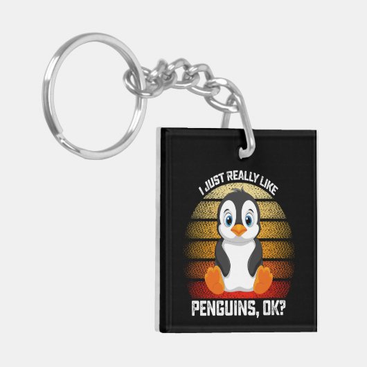 Grappig dat ik gewoon heel erg van pinguïns hou OK Sleutelhanger (Voorkant Links)