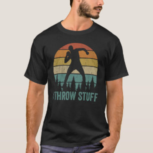 Grappig dat ik gooi dingen schot zet atleet gooien t-shirt