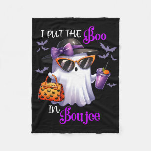 Grappig dat ik het boek in Boujee Ghost Pumpkin Sp Fleece Deken