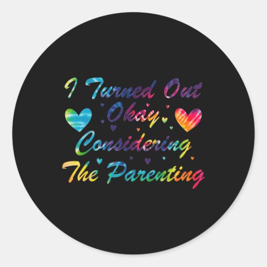 Grappig dat ik het goed vond gezien het Ouderschap Ronde Sticker (Voorkant)