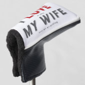 Grappig dat ik het leuk vind als mijn vrouw golfheadcover (3/4 voorkant)