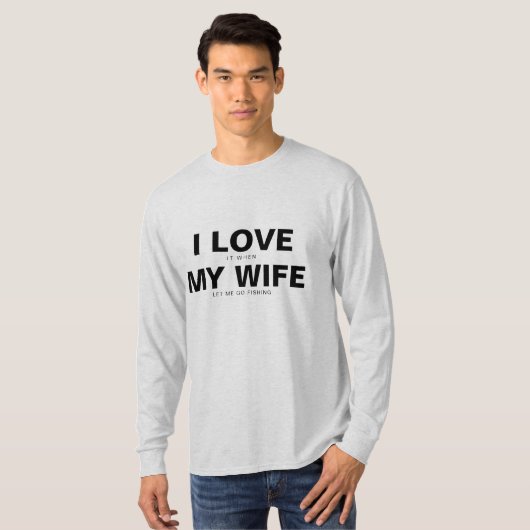 GRAPPIG DAT IK HET LEUK VIND ALS MIJN VROUW LANGE  T-SHIRT (Voorkant volledig)