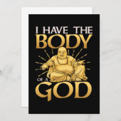 Grappig dat ik het lichaam heb van een God Boeddha Kaart (Voorkant / Achterkant)