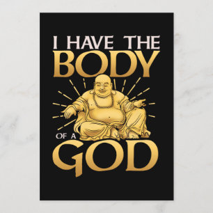 Grappig dat ik het lichaam heb van een God Boeddha Kaart