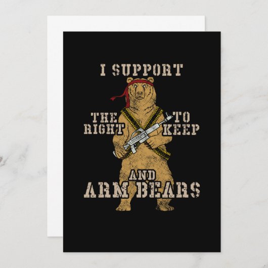 Grappig dat ik het recht op Beren steun Kaart (Voorkant / Achterkant)