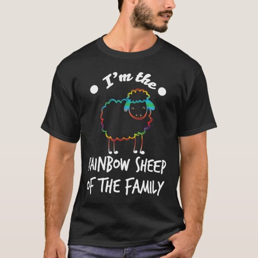 Grappig dat ik het regenboogschaap van de familie  t-shirt (Voorkant)