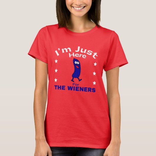 Grappig dat ik hier ben voor de Wieners T-shirt (Voorkant)