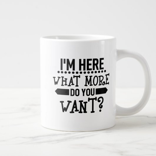 grappig dat ik hier ben wat je nog meer wilt grote koffiekop (Rechts)