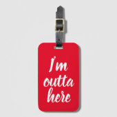 Grappig dat ik hier weg ben, Bagagelabel (Voorkant (verticaal))