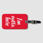 Grappig dat ik hier weg ben, Bagagelabel (Voorkant (horizontaal))