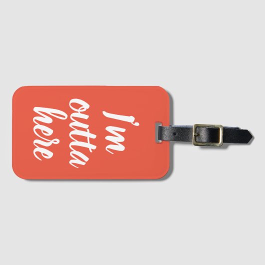 Grappig dat ik hier weg ben, Bagagelabel (Voorkant (horizontaal))