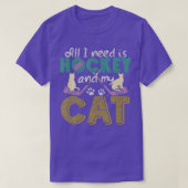 Grappig dat ik Hockey en mijn kat nodig heb T-shirt (Design voorkant)