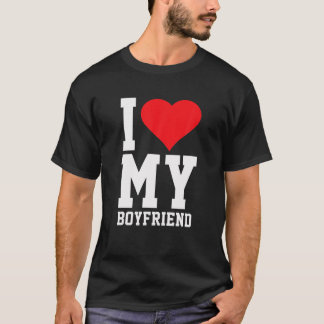Grappig dat ik hou van mijn vriend Heart Valentijn T-shirt