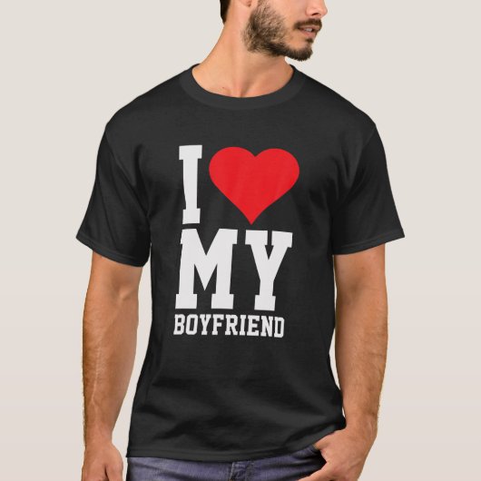 Grappig dat ik hou van mijn vriend Heart Valentijn T-shirt (Voorkant)