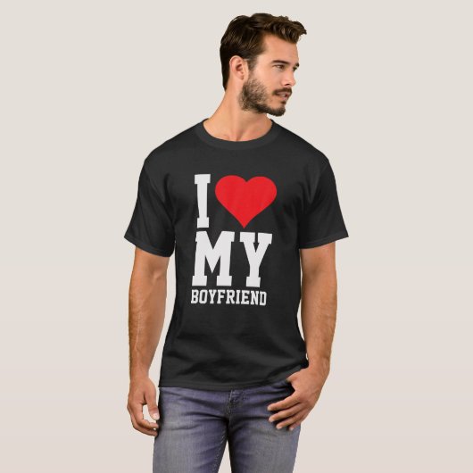 Grappig dat ik hou van mijn vriend Heart Valentijn T-shirt (Voorkant volledig)