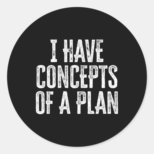 Grappig dat ik ideeën heb over een plan ronde sticker (Voorkant)