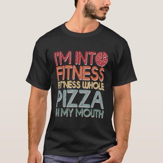 Grappig dat ik in Fitness heel Pizza ben in mijn m T-shirt (Voorkant)