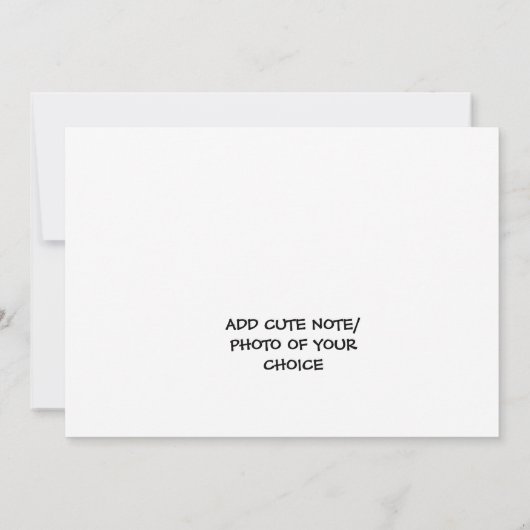 Grappig dat ik je alleen maar druk om je te bedank aankondiging (Achterkant)