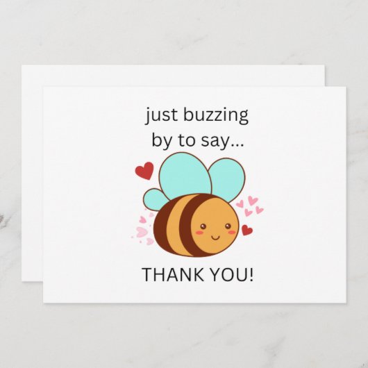 Grappig dat ik je alleen maar druk om je te bedank aankondiging (Voorkant / Achterkant)