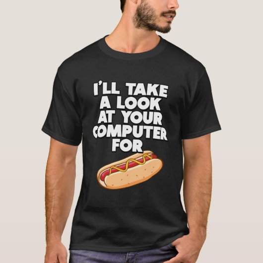 Grappig dat ik je Computer voor Koffie eens ga bek T-shirt (Voorkant)