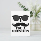 Grappig dat ik je een vraag stel met een zwarte zo briefkaart (Staand voorkant)