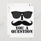 Grappig dat ik je een vraag stel met een zwarte zo briefkaart (Voorkant / Achterkant)