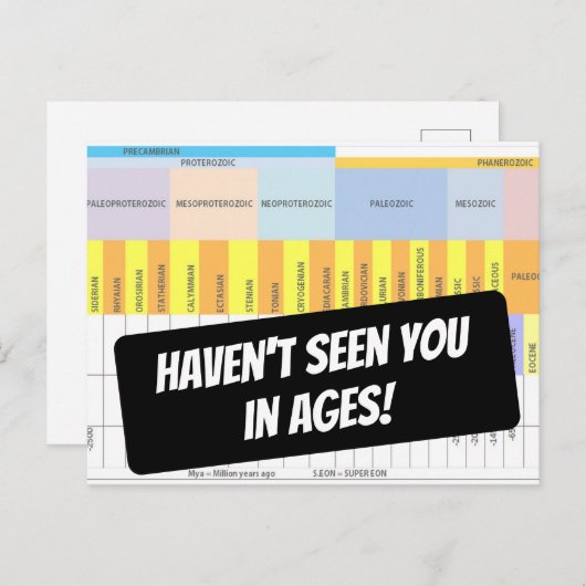 Grappig dat ik je niet heb gezien in Ages Geologic Briefkaart (Voorkant / Achterkant)