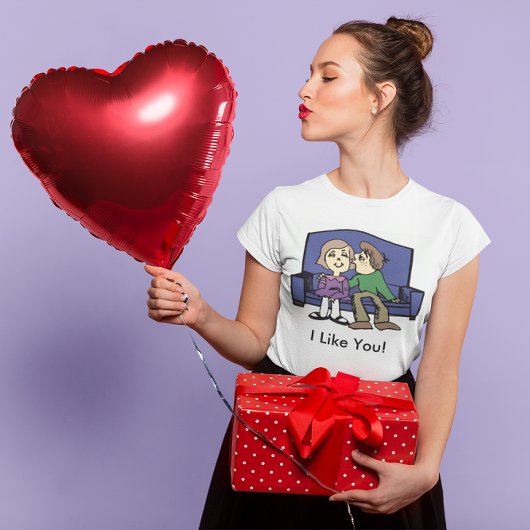 Grappig dat ik je Valentijn vrouwen leuk vind T-shirt