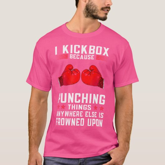 Grappig dat ik kickboksen doe t-shirt (Voorkant)