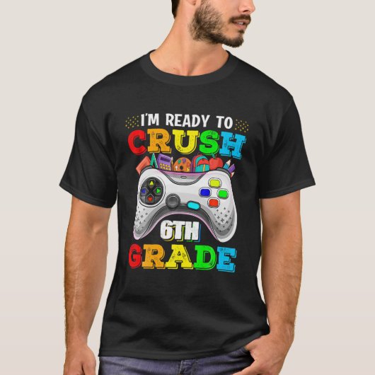 Grappig dat ik klaar ben om het 6-de-klasse-videos t-shirt (Voorkant)
