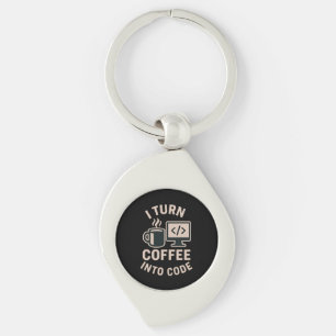 Grappig dat ik koffie in code vertaal sleutelhanger