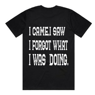 Grappig dat ik kwam zag ik citaat sarcastisch verg t-shirt