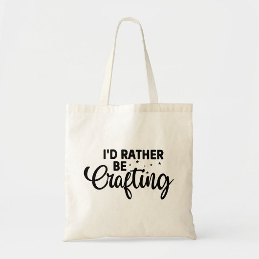 Grappig dat ik liever aan het knutselen ben tote bag (Voorkant)