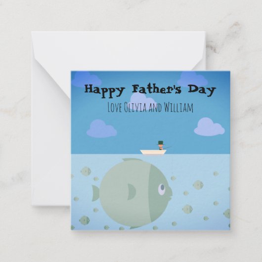 Grappig dat ik liever Gevist Vaderdag ben Notitiekaartje (Voorkant)