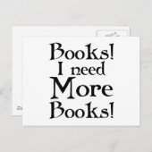 Grappig dat ik meer boeken nodig heb. briefkaart (Voorkant / Achterkant)