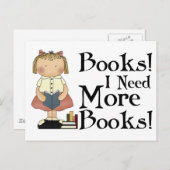 Grappig dat ik meer T-shirt voor boeken nodig heb Briefkaart (Voorkant / Achterkant)
