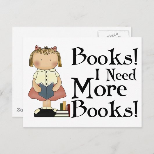 Grappig dat ik meer T-shirt voor boeken nodig heb Briefkaart (Voorkant / Achterkant)