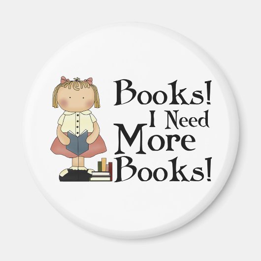 Grappig dat ik meer T-shirt voor boeken nodig heb Magneet (Voorkant)