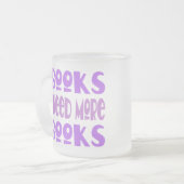 Grappig dat ik meer T-shirt voor boeken nodig heb Matglas Koffiemok (Voorkant links)