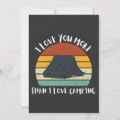 Grappig dat ik meer van je hou dan van Camping Feestdagenkaart (Voorkant)