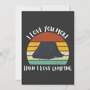 Grappig dat ik meer van je hou dan van Camping Feestdagenkaart