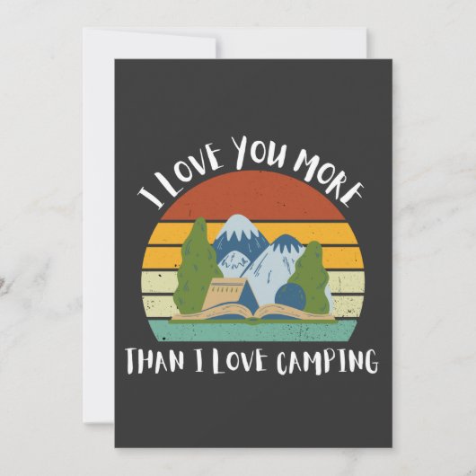 Grappig dat ik meer van je hou dan van Camping Feestdagenkaart (Voorkant)